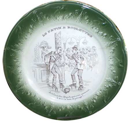 Rétro : assiette en faience roller