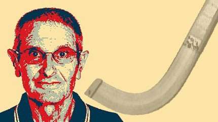 Autoportrait de Jean Lassueur, passionné de rink hockey