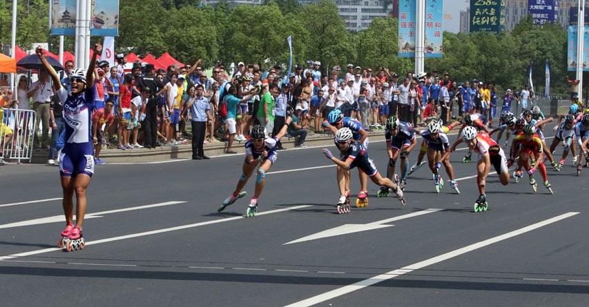 Finish of the Women's marathon