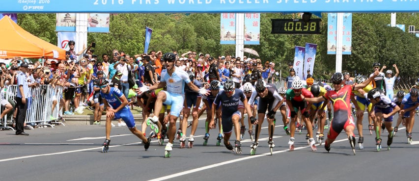 Finish of Men's marathon