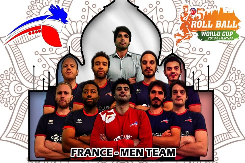 L'équipe tricolore de RollBall 2019