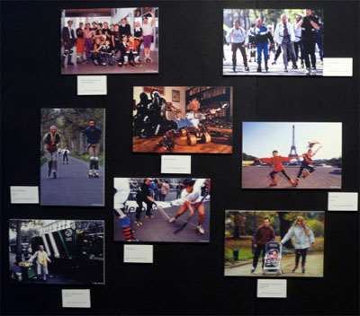 Photos d'action en roller lors de l'exposition