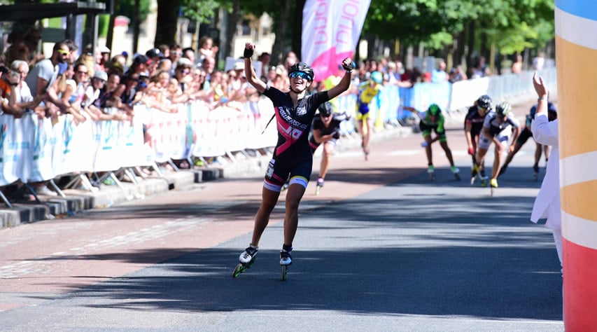 Chloé Geoffroy remporte le marathon roller de Dijon 2017