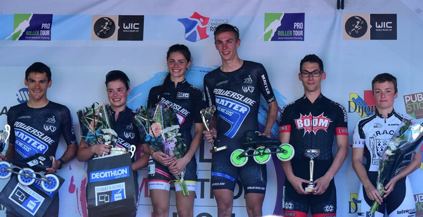 Les podiums hommes et femmes