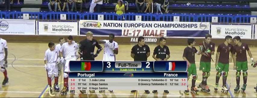 Euro rink hockey U17 2015 à Luso (Portugal) : Portugal 3 &#8211; 2 France