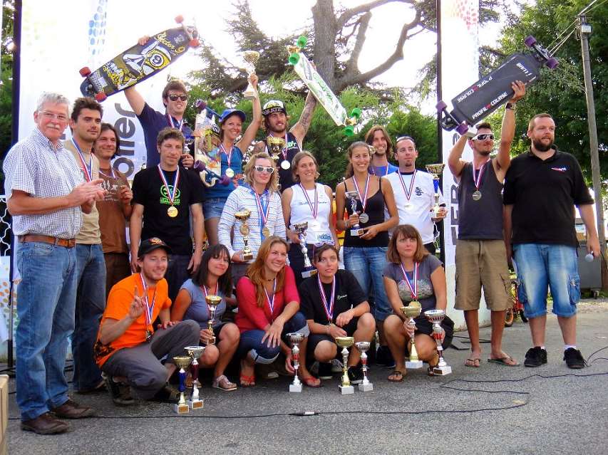 Podium général du championnat de France descente 2012