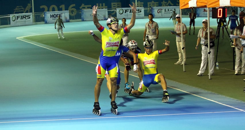 Giuseppe Bramante se faufile en seconde position
