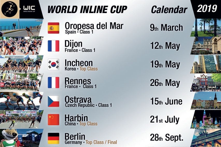 calendrier world inline cup 2019