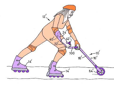 Invention loufoque : une canne à roulettes !