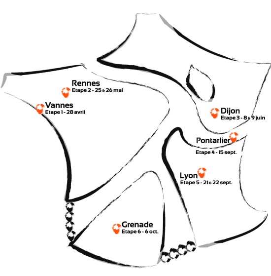 carte etapes coupe france marathon roller 2013