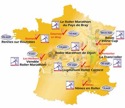 carte etapes french inline cup 2009