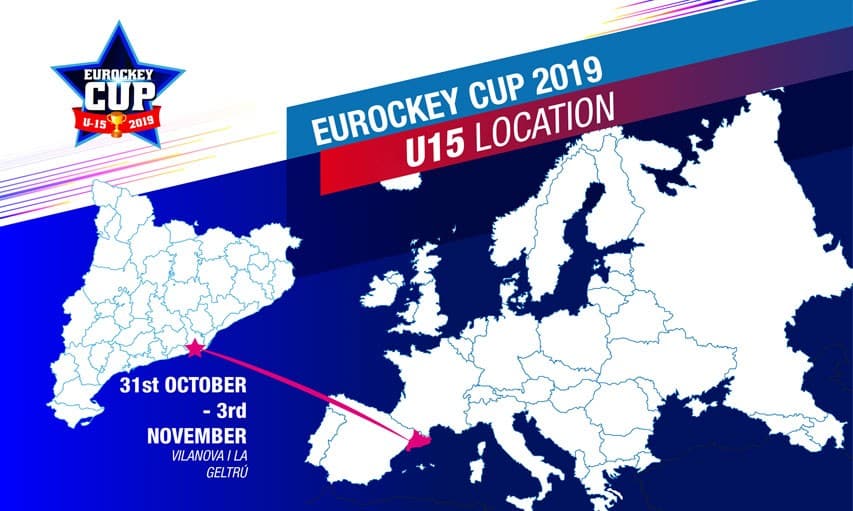 Eurockey Cup U15 de rink hockey 2019 à Vilanova i la Geltrú (Espagne)