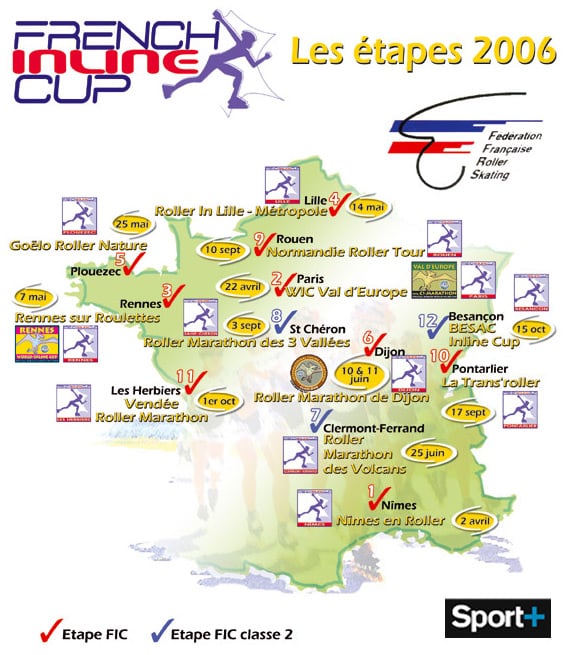 Carte de la French Inline Cup 2006