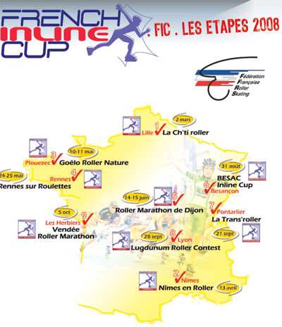 Carte de la French Inline Cup 2008