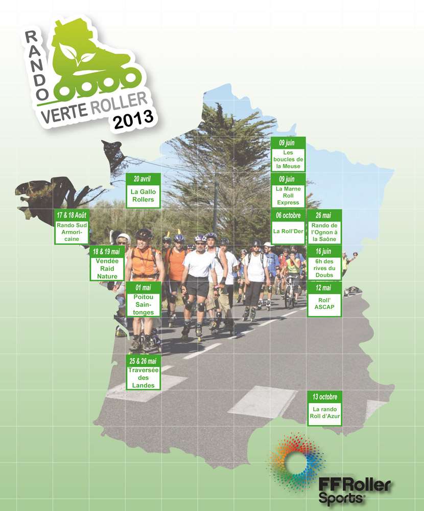 Le calendrier des Randos Vertes Roller 2013