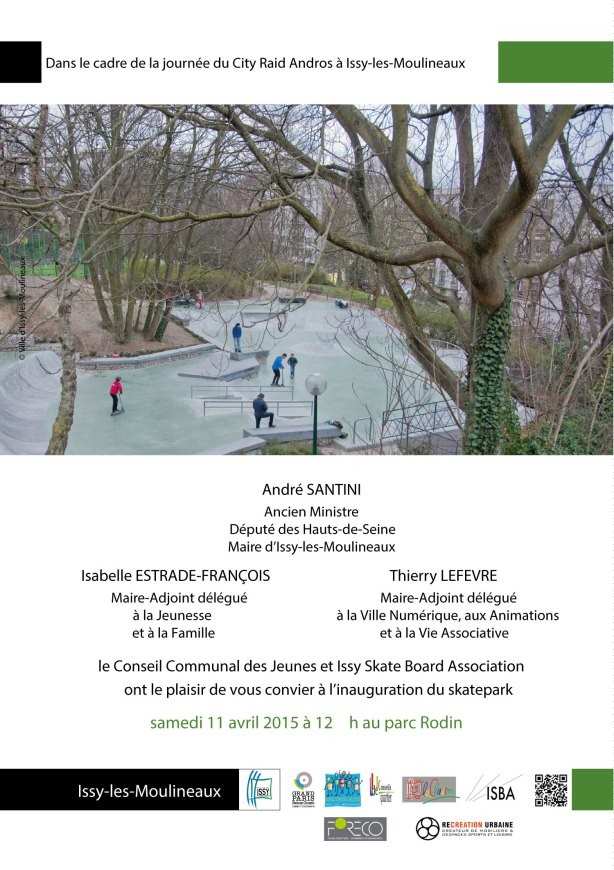 Inauguration du skatepark d’Issy les Moulineaux (92)