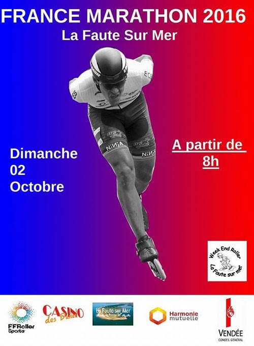 Championnat de France Marathon Roller 2016 à la Faute-sur-Mer (85)