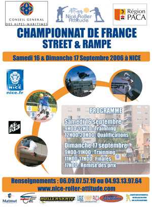 Résultats du championnat de France roller street 2006