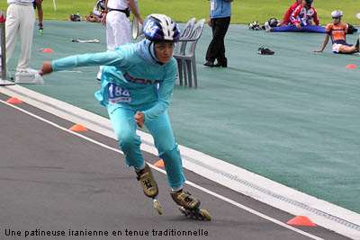 Une patineuse iranienne