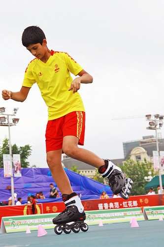 Roller Slalom en Chine (photo : Frozwheels) Roller Slalom en Chine (photo : Frozwheels)