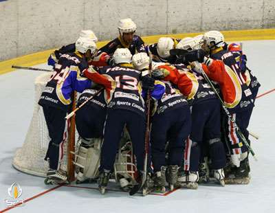 Célébration du collectif équipe de France de roller hockey