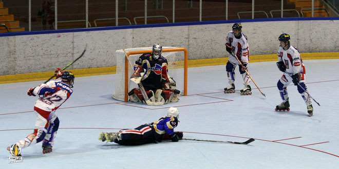 Match France - République Tchèque aux Championnats du monde de roller hockey 2008