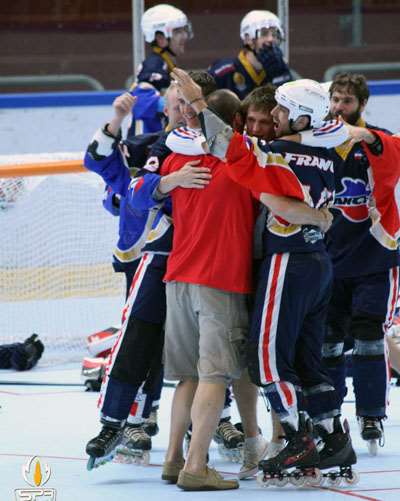 Célébration de la victoire de l'équipe de France