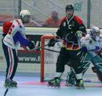 Mondial roller hockey 2009 : match nul entre France  et Allemagne