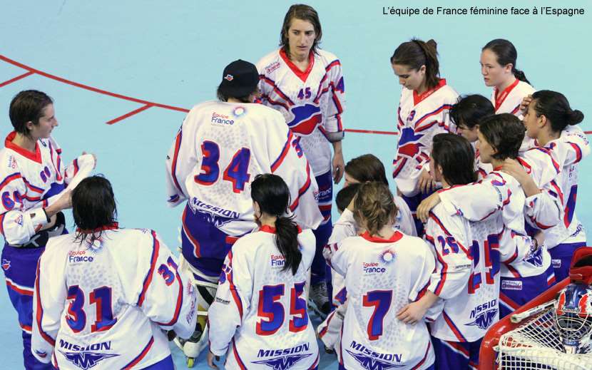 L'équipe de France féminine face à l'Espagne