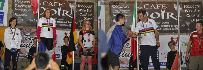 Podium des championnats du monde de roller de descente