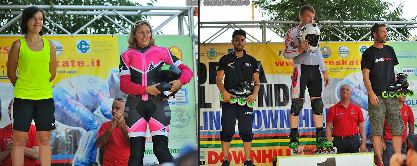 Podiums de l'Inline Cross roller de descente