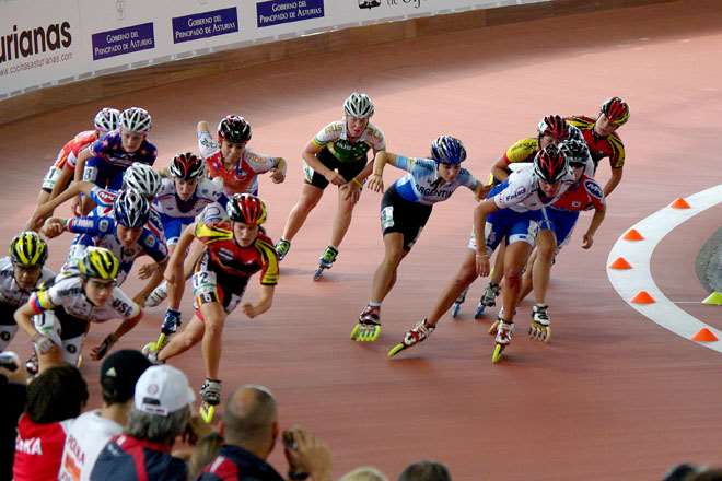 Course de fond femmes au championnat du monde de roller course 2008