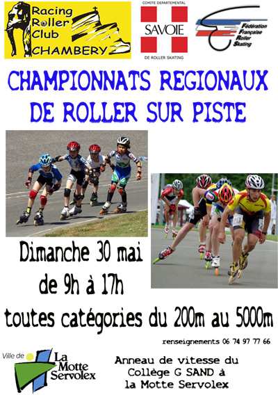 Championnats régionaux de roller course sur piste 2010 de Rhône-Alpes