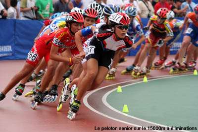 Moisson française pour la 1ère journée du mondial roller course 2005