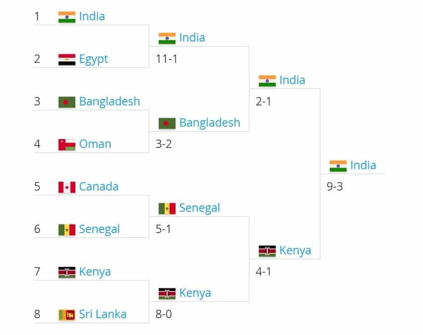 Classement masculin de la Coupe du Monde de RollBall 2019