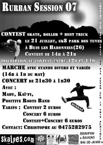 Contest de roller et de skateboard 2007 à Buis-Les-Baronnies (26)