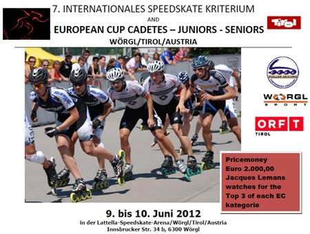 Critérium international de roller course 2012 à Woergl (Autriche)