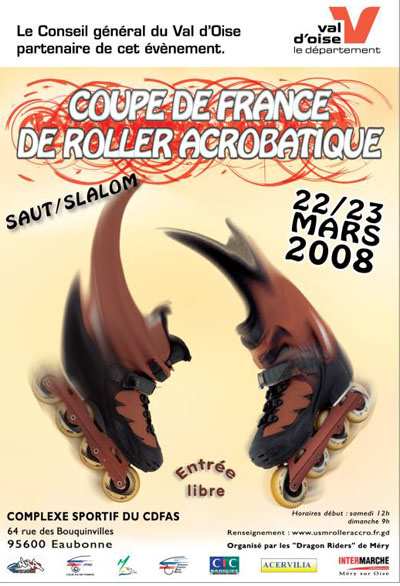 Coupe de France roller saut et slalom 2008 à Eaubonne (95)