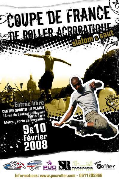 Coupe de France de roller Saut et slalom 2008 à Paris (75)