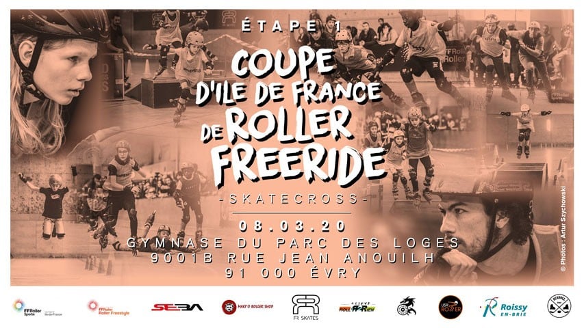 Coupe d&rsquo;Ile-de-France de roller freeride 2020 à Evry (91)