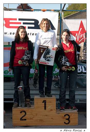 Le podium femme avec Marjorie, Séverine et Marie