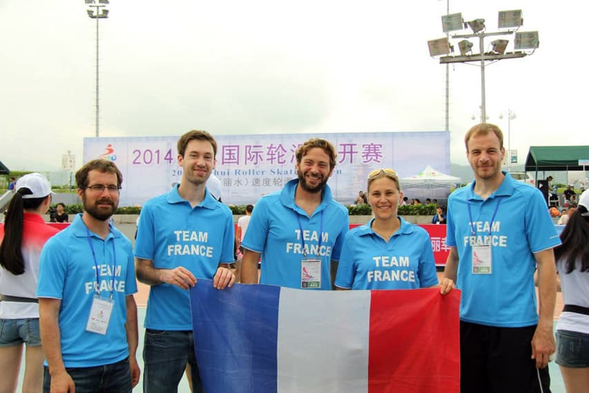 La team France de roller de descente