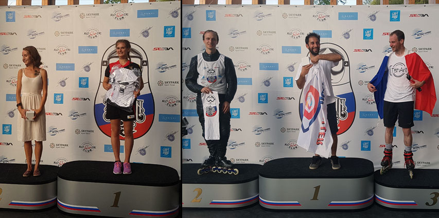 Podium femmes et hommes