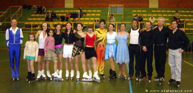 Les participants à la Coupe de Paris de roller artistique inline 2006