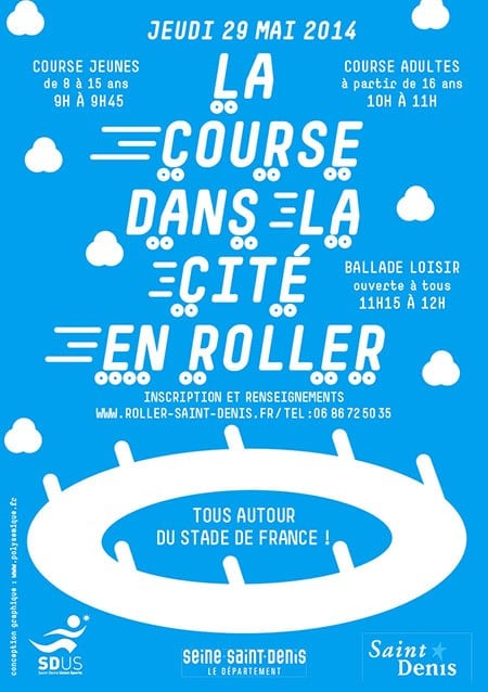 Course de la Cité 2014 en roller à Saint-Denis (93)