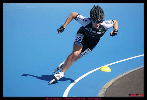 Sabine Berg en action sur 1000 m au Grand Prix de Flandres 2012