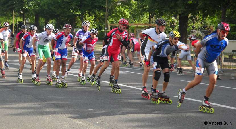 Peloton de patineurs vétérans