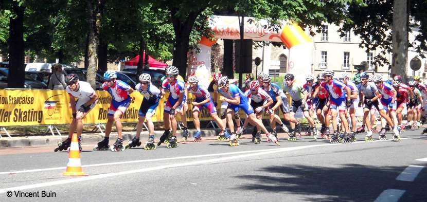 Peloton de patineurs vétérans