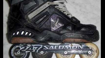 Custom roller freeride : platine salomon FSK / coque Rollerblade Morales