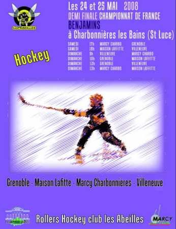 Demi-finale du championnat de France benjamin de roller hockey 2008 à Charbonnières-les-Bains (69)
